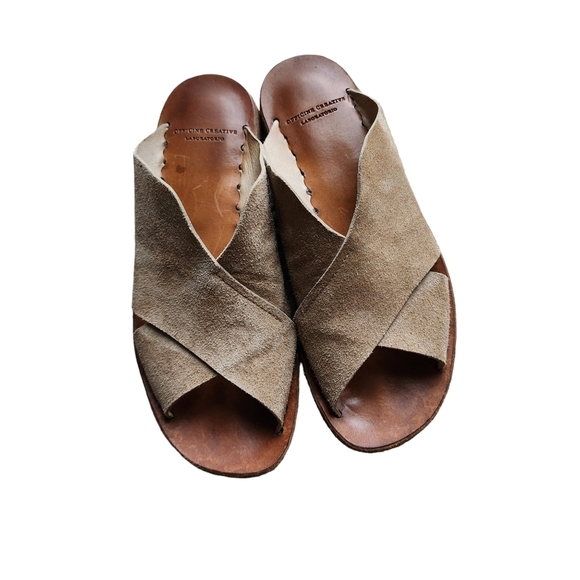 OFFICINE CREATIVE Leather Suede slide sandals size 38 - Picture 7 of 12